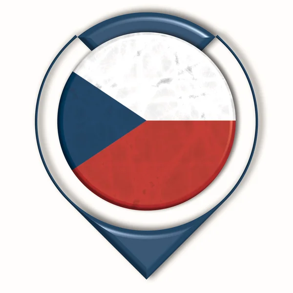 3D button with flag Czech Republic — Stock Photo, Image