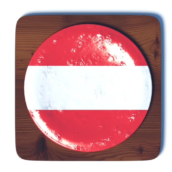3D button with flag Austria — Stock Photo, Image
