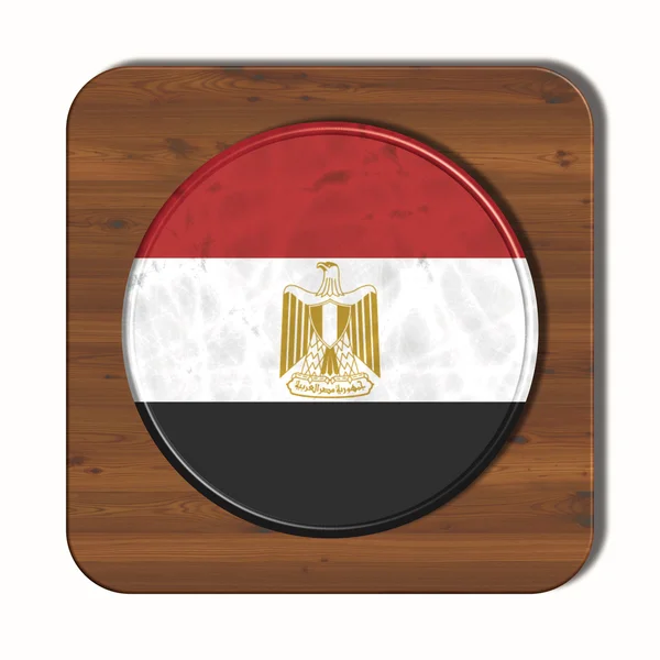 3D кнопка с флагом Египет — стоковое фото