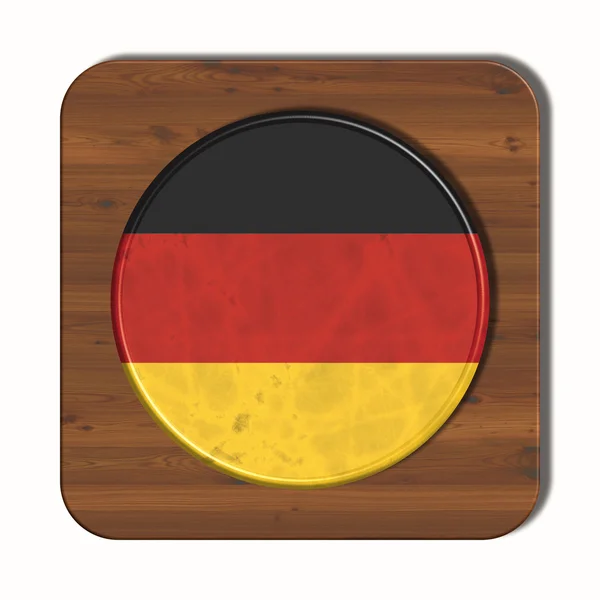 3D кнопка с флагом Германии — стоковое фото