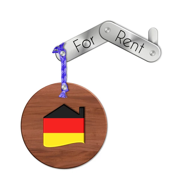 国と家賃ドイツの家のシンボルとガジェット鋼と木材 — ストック写真