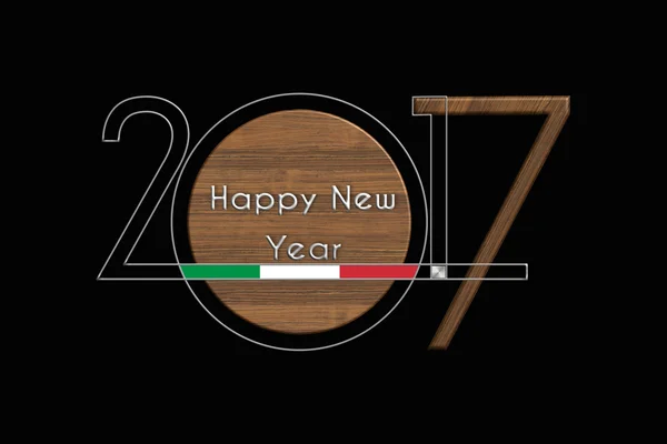 Bonne année 2017 Italie acier et bois — Photo