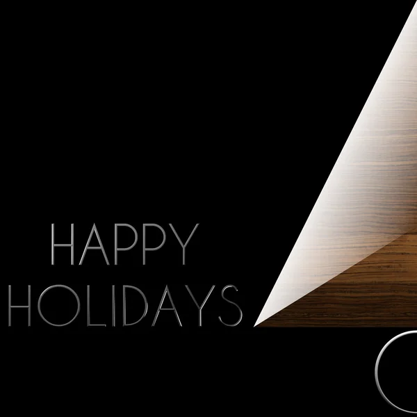 クリスマス ツリー幸せな休日鋼と木材 — ストック写真