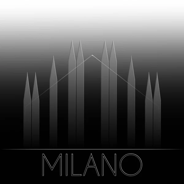 Duomo di Milano geçiş arka plan ile stilize — Stok fotoğraf