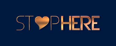 Renkli arkaplan ile burada dur