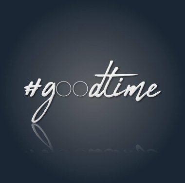 Renkli arkaplan ile iyi zaman hashtag 'i