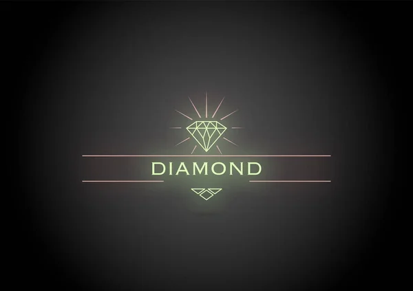 Diamant Mit Buntem Hintergrund — Stockfoto