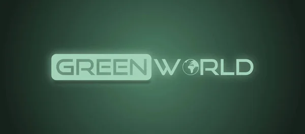 Grön Värld Med Färgglada Bakgrund — Stockfoto