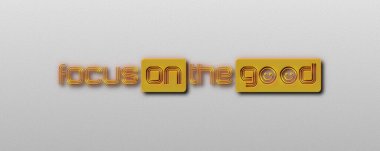 Renkli arka planı olan iyi şeylere odaklan.