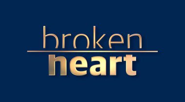 Broken heart with colorful background