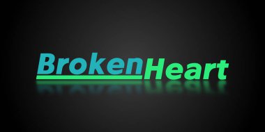 Broken heart with colorful background