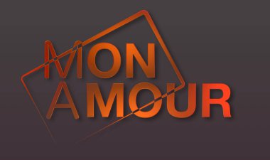 Mon amour with colorful background