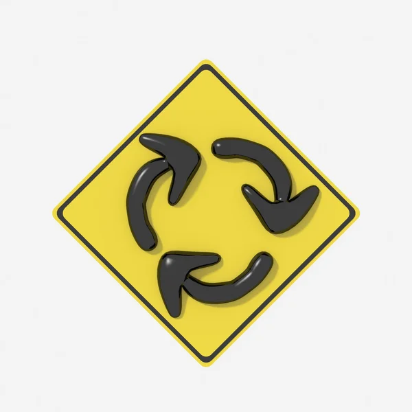 Road underteckna usa som anger rondellen — Stockfoto