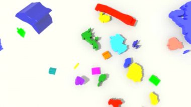 Animasyon 3d harita Avrupa patlama Birliği vardı