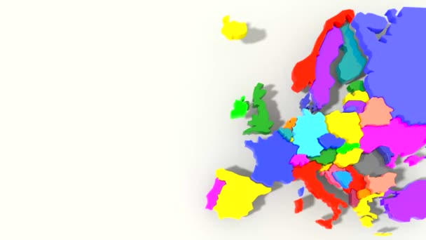Animation Europe Map 3D