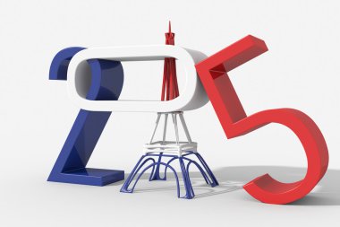 Yıl 2015 3d Eyfel Kulesi ile