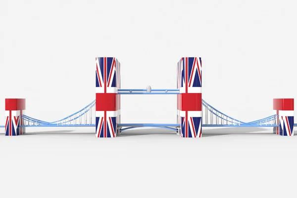 3D tower Bridge London med böcker — Stockfoto