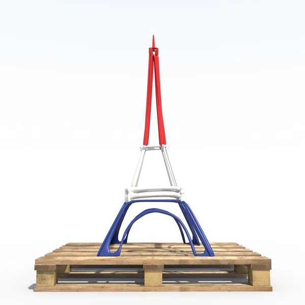 Eiffel Tower 3D pallet — Stock Photo, Image