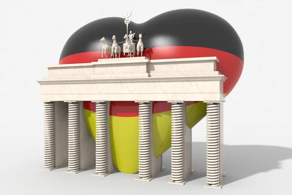 Brandenburg Gate 3D design com cores Alemanha — Fotografia de Stock