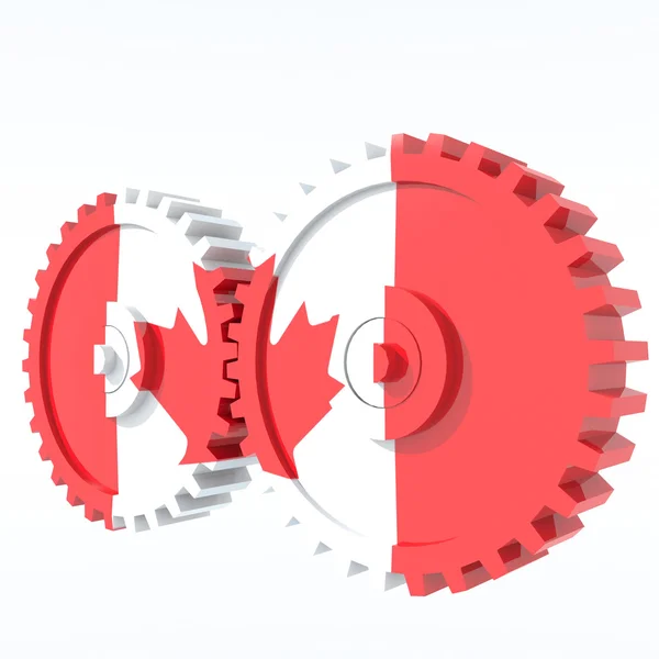 Objetos 3D con bandera de colores Canadá — Foto de Stock