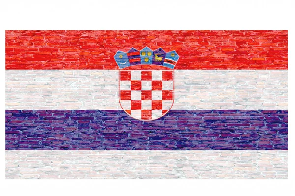 3D-objekte mit farben flagge kroatien — Stockfoto