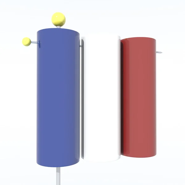 3D objects with France flag colors — Stock Photo, Image