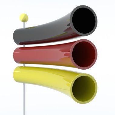 Almanya ile 3D nesneleri renkler bayrak