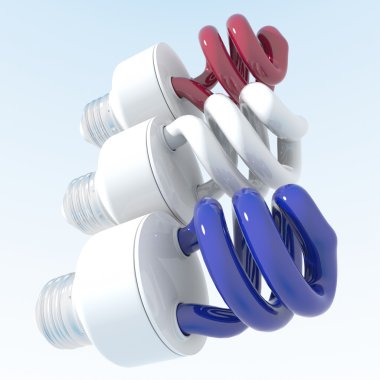 3D nesneler renklerle Hollanda bayrağı