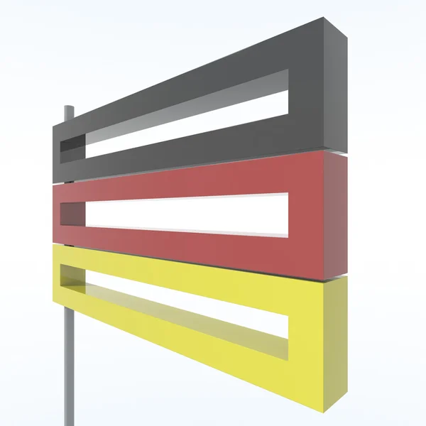 Objetos 3D com cores de bandeira Alemanha — Fotografia de Stock