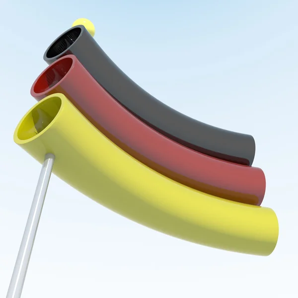 3D Objekte mit deutschen Flaggenfarben — Stockfoto