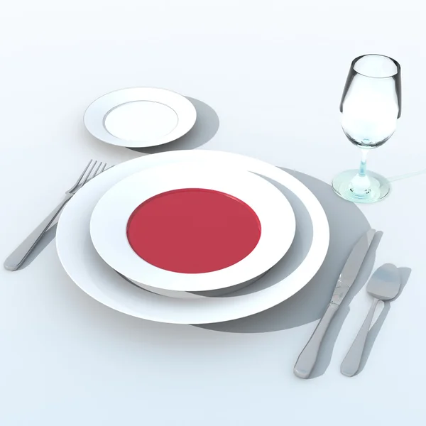 3D objects with colors flag Japan — Stock Photo, Image