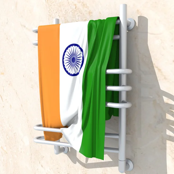 3D-objekter med farver flag Indien - Stock-foto