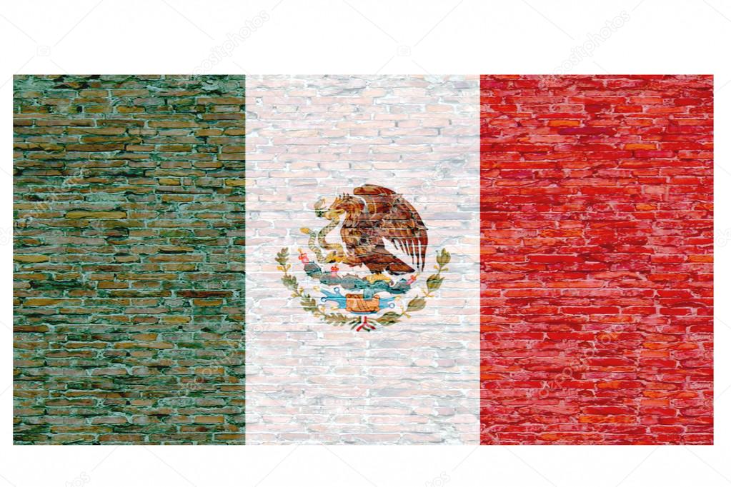 3D objects with colors flag Mexico