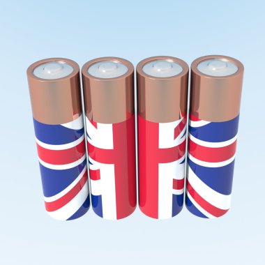 İngiltere ile 3D nesneleri renkler bayrak