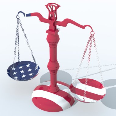 ABD ile 3D nesneleri renkler bayrak