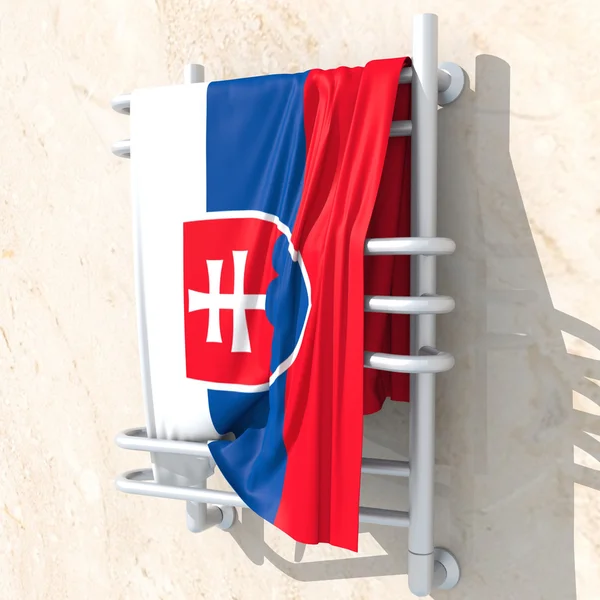 Objetos 3D com cores bandeira Eslováquia — Fotografia de Stock