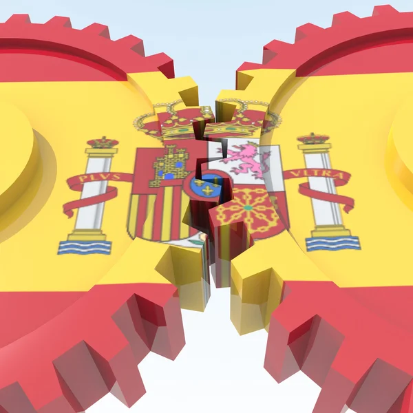 Objetos 3D con bandera de colores España — Foto de Stock