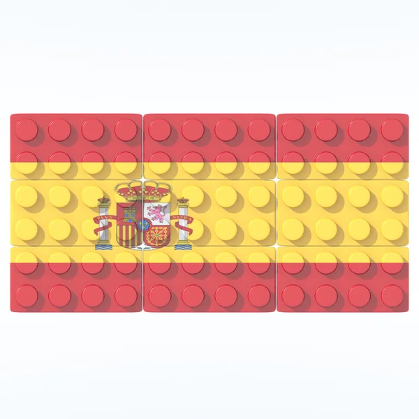 3D objects with colors flag Spain — Stock Photo, Image