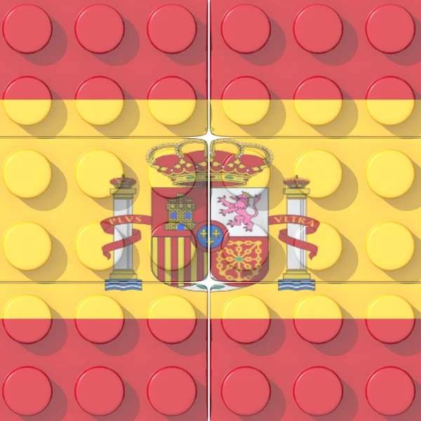 3D objects with colors flag Spain — Stock Photo, Image