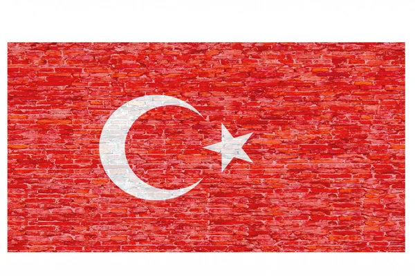 Objetos 3D com cores de bandeira da Turquia — Fotografia de Stock