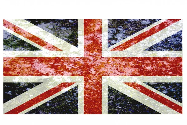 3D-objekt med brittiska flaggan färger — Stockfoto