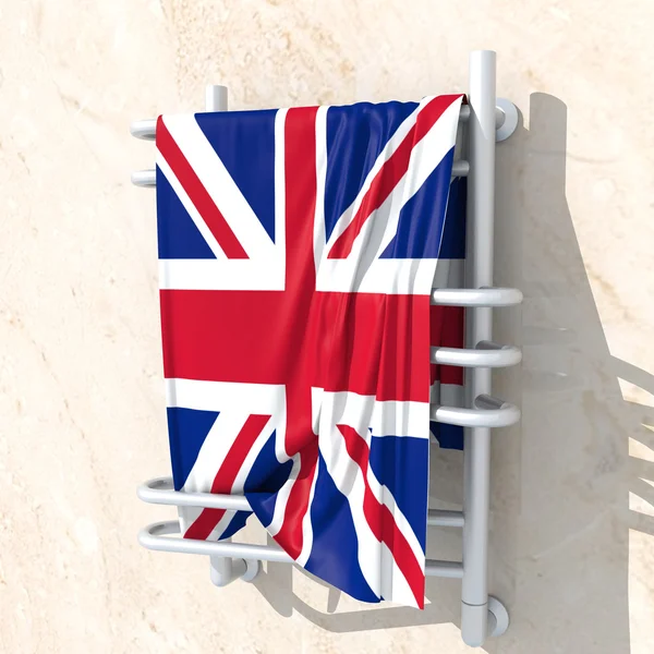 3D-objecten met Britse vlag kleuren — Stockfoto