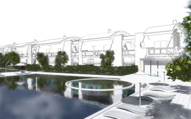 Bina iç ve dış, mobilya ile 3d modelleme