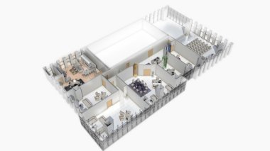 Bina iç ve dış, mobilya ile 3d modelleme