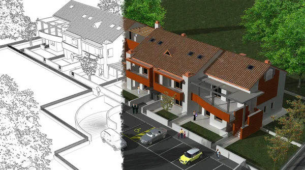 Bina iç ve dış, mobilya ile 3d modelleme