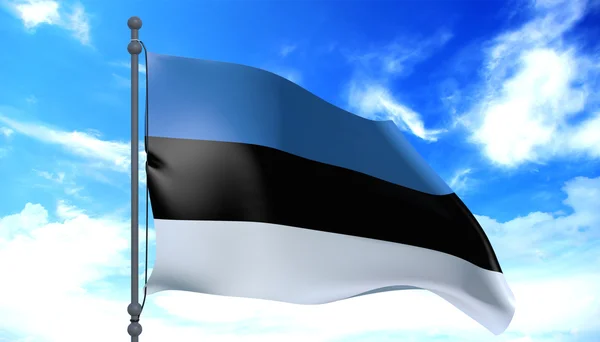 エストニアの旗風に — ストック写真