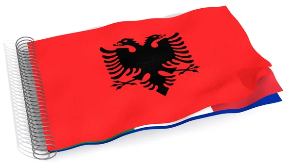 Flag with spiral Albania — Stock Photo, Image