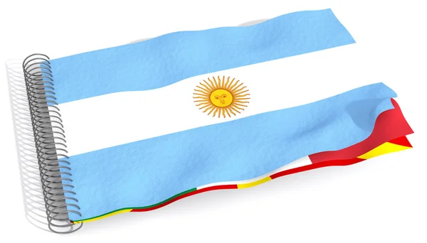 Bandera con espiral Argentina — Foto de Stock