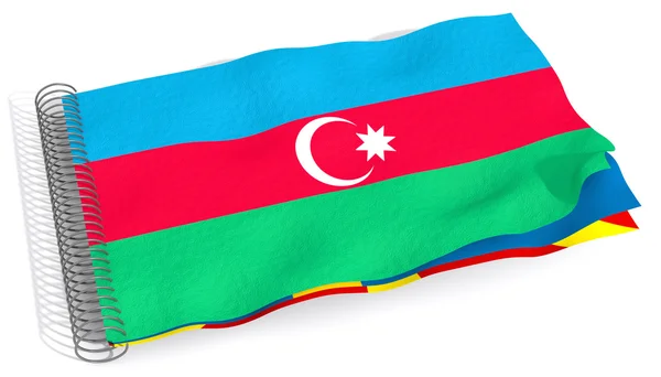 Bandeira com espiral Azerbaijão — Fotografia de Stock