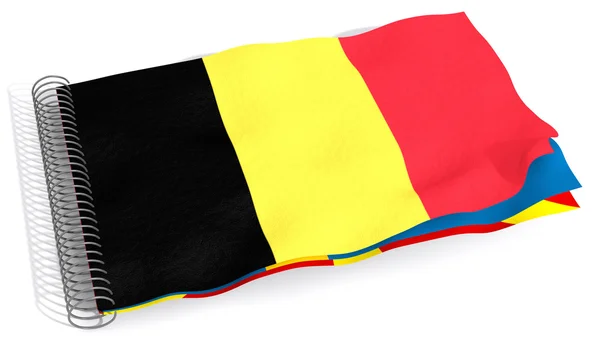 Flag with spiral Belgium — Stock Photo, Image